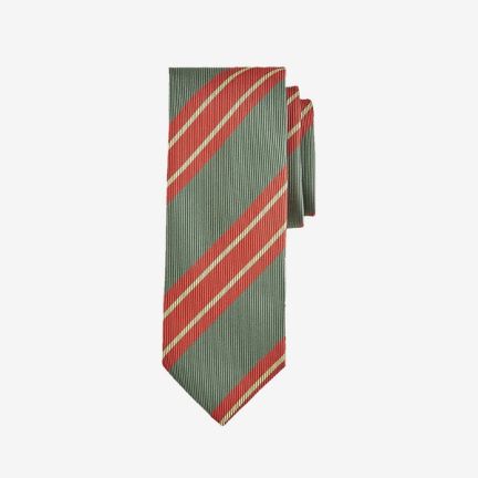 Drake’s Stripe Repp Silk Tie