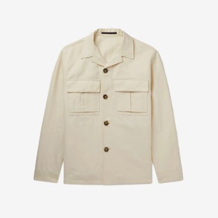 Loro Piana Camp-Collar Canvas Overshirt