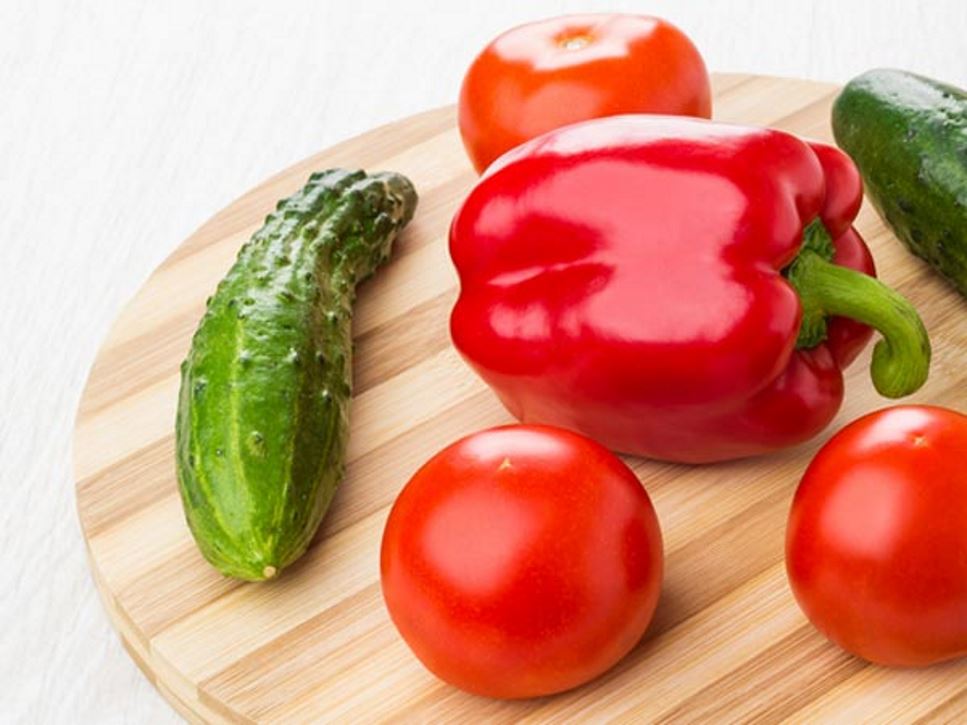 Tomato, Cucumber and Bell Pepper Gazpacho 