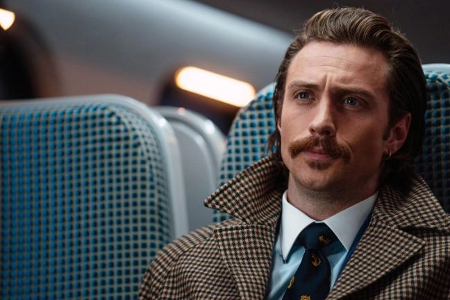 Aaron Taylor-Johnson as Cockney hitman named Tangerine in Bullet Train